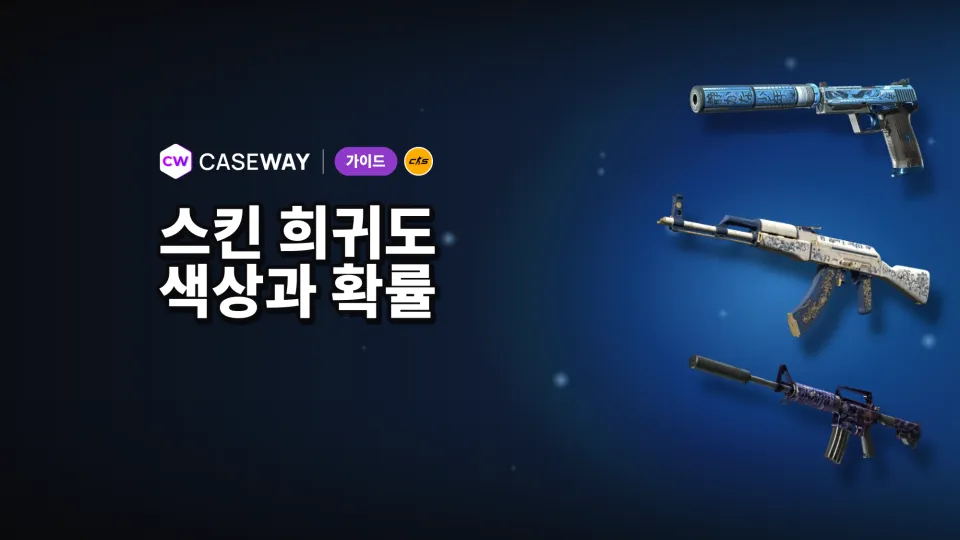 CS2 스킨 희귀도: 색상, 상자 획득 확률과 교환 규칙