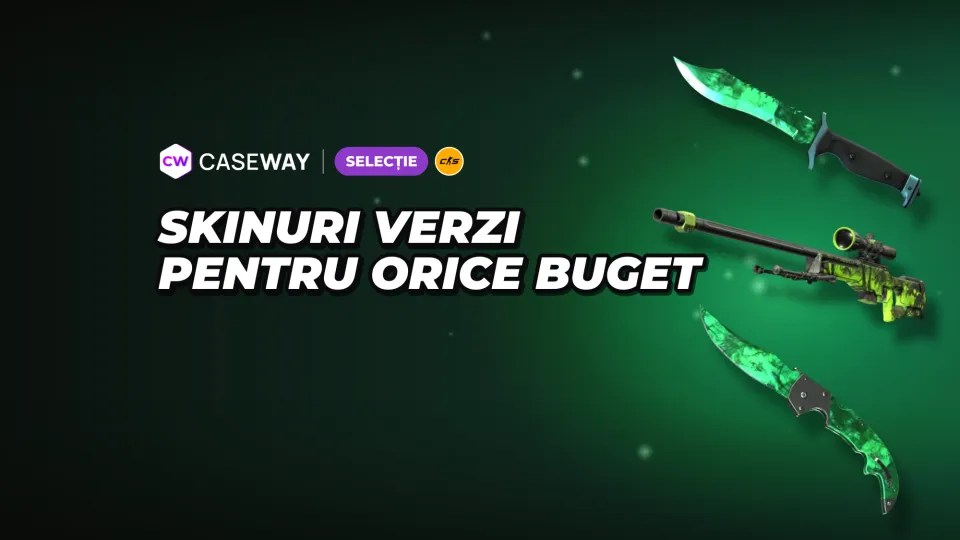 Skinuri verzi în CS2: arme, cuțite și mănuși pentru orice buget