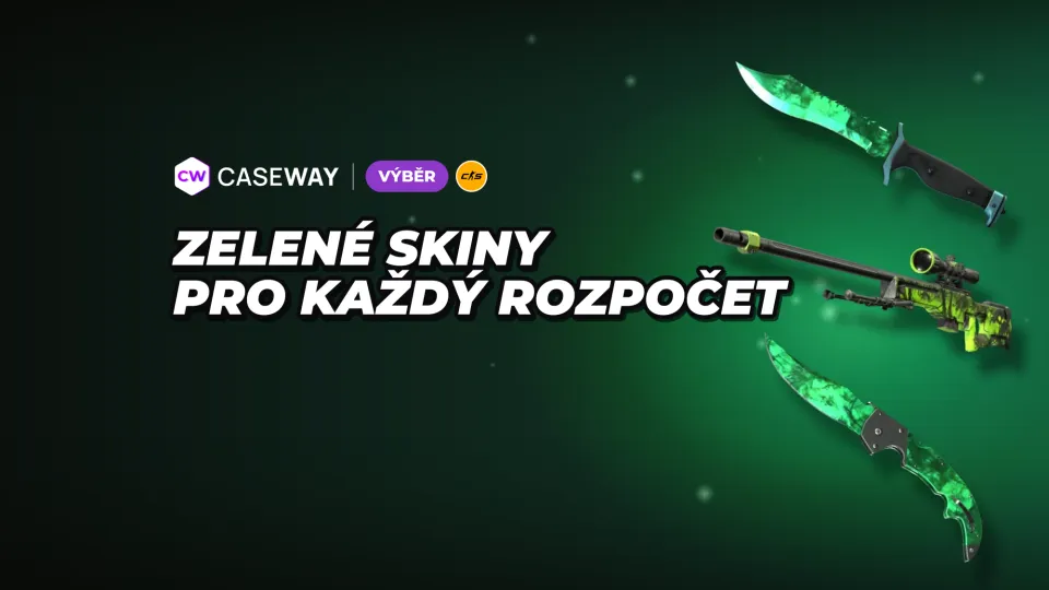 Zelené skiny v CS2: zbraně, nože a rukavice podle rozpočtu