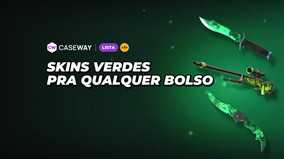 Skins verdes em CS2: opções para armas, facas e luvas por orçamento