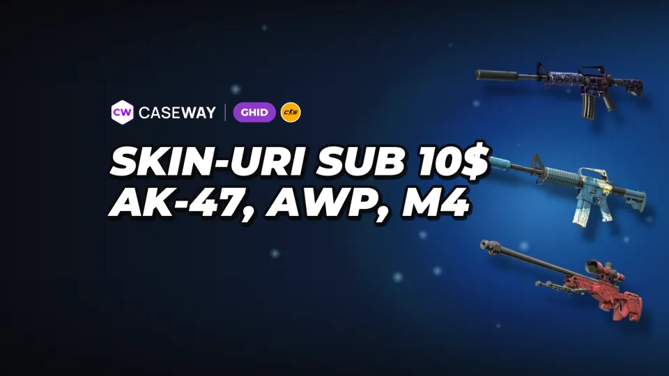 Skinuri CS2 ieftine pentru AK-47, AWP și M4: opțiuni sub $10