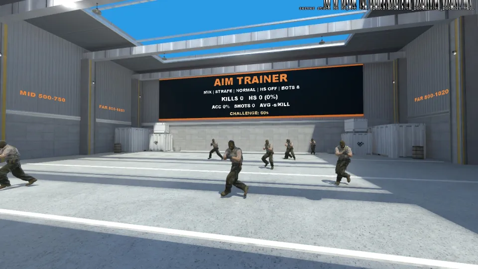 CS2 Workshop map “Aim Trainer - Warehouse”