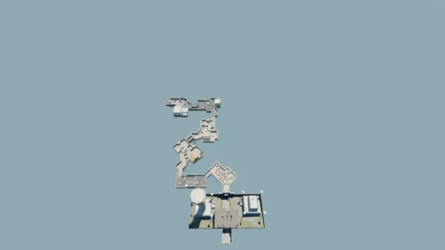 Top-down layout of SCOPE.GG’s procedural map: the room sequence is rebuilt each run