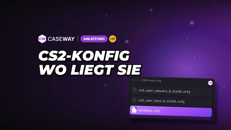 Wo liegt die CS2-Konfig? Einstellungen sichern, übertragen und zurücksetzen