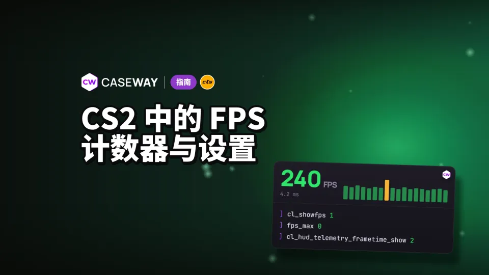 CS2 FPS：如何显示帧率、使用控制台指令和调整画面设置