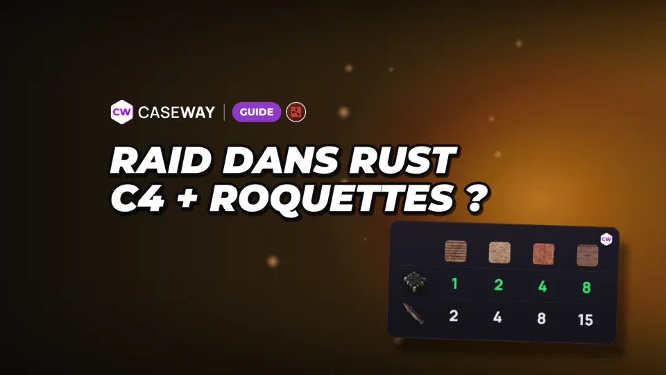 Raid dans Rust : combien de C4, de roquettes et de munitions explosives faut-il pour les murs et les portes ?