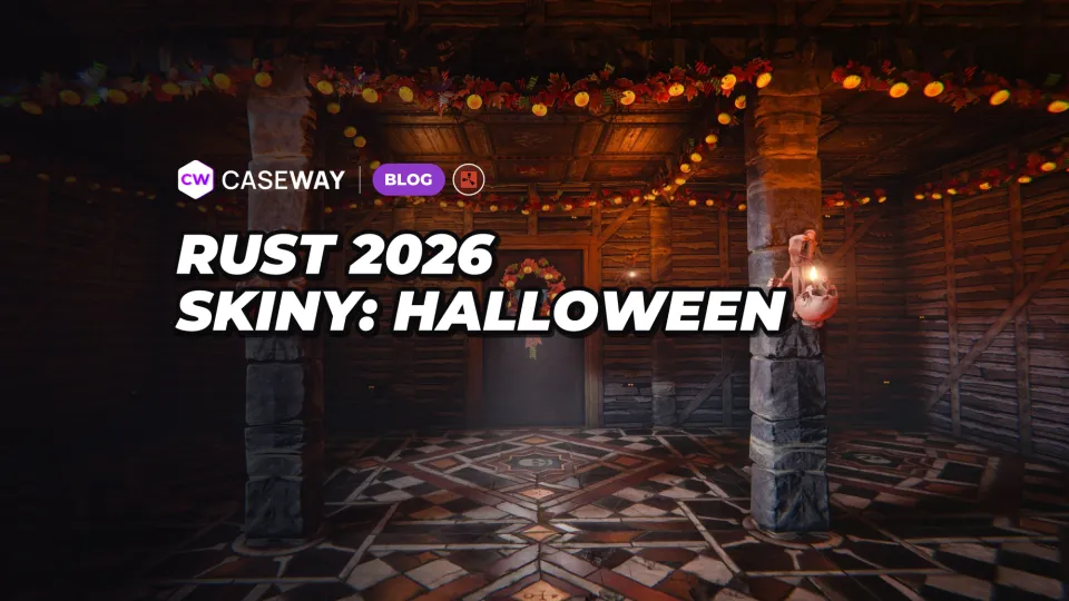 Halloweenowe skiny Rust 2026: tapety, lampa z czaszką, kostium kosmity i Spooky Decor Bundle