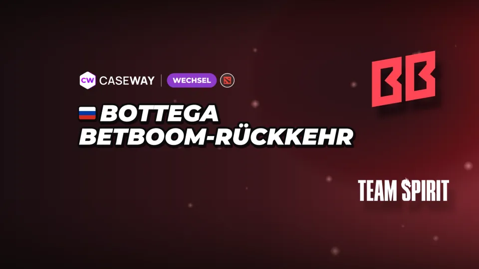 Transfers der Woche: bottega zurück bei BetBoom Team, PlayTime verliert Spieler und Coach