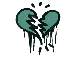 Broken Heart (Frog Green)