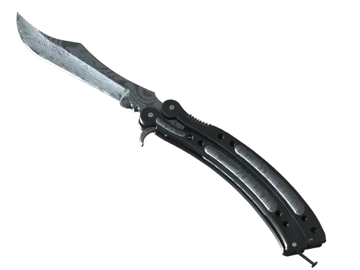 Butterflymesser | Damaszener Stahl
