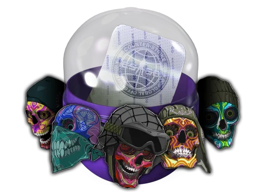 Cápsula de Adesivos das Calaveras
