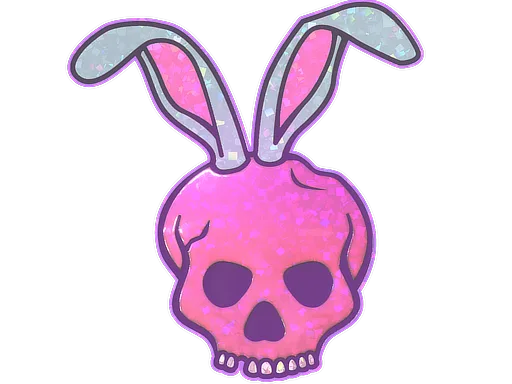 Skull Bunny (Glitter)